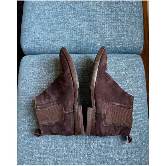 Jenni Kayne Suede Chelsea Ankle Boots | Size 37 7 | Dark Brown - Picture 4 of 11